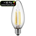 HWH Blulaxa LED Filament Kerteformet Lyskilde 4,5W E27 varmhvid, Glas (klar) CRI > 90