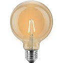 HWH Blulaxa LED Filament Vintage Globe Lyskilde guld glas ambra, 12,5cm, 300�, E27, varmhvid, 2W