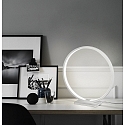 HWH Dekorativ LED Bordlampe ringform, � 25cm, 6.5W 3000K 430lm 300�, Aluminium, hvid