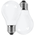 LED Filament Lyskilde p�reformet E27, 7W, 810lm, 2700K varmhvid, 300�, Glas opal, Doppelpack