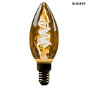 HWH LED Lamp candle, 2,5W, E14, 125lm, 1800K, glass gold VSS