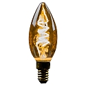 HWH LED Lyskilde kerteformet, 2,5W, E14, 125lm, 1800K, glas guld VSS