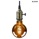 HWH LED Lamp Globe G95, 5W, E27, 140lm, 1800K, glass smoky VBS