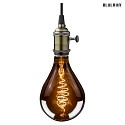 HWH LED Lamp Globe PS160, 8,5W, E27, 200lm, 1800K, glass smoky CRO, 290 x 160 mm