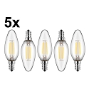 LED gl�delyskilde s�t med 5 E14 4,5W 470lm 2700K 300� CRI > 80 