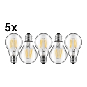 LED gl�delyskilde s�t med 5 E27 7W 810lm 2700K 300� CRI > 80 
