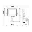 HWH Projekt�rlys svingbar, med sensor IP44, sort 