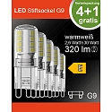 HWH pin socket lamp set of 5 G9 2,6W 320lm 3000K 300� 