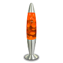 LED-lavalampe IP20, orange, s�lv, hvid 