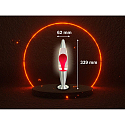 HWH LED-lavalampe IP20, klar, r�d, s�lv 