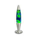 LED-lavalampe IP20, bl�, gul, s�lv 