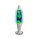 HWH LED-lavalampe IP20, bl�, gul, s�lv 