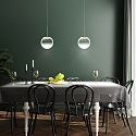 BRUCK Pendel BLOP MOLL LV S IP20, sort, lakeret d�mpbar