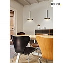  2-phase pendant luminaire EUCLID ALL-IN IP20, black, lacquered dimmable