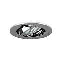 Downlight rund, svingbar GX5,3 IP20, chrom d�mpbar