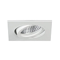 Indbygningslampe svingbar, firkantet GX5,3 IP20, hvid d�mpbar