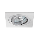 Downlight svingbar, firkantet GX5,3 IP20, aluminum mat d�mpbar
