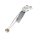 LV bracket with strain relief, for spring mounting, GX5.3, with 2-pole plug-in clamp 2x 2.5mm2