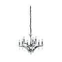 Pendel STELLA 9-flammer, 2-fold E14 IP20, sort chrom d�mpbar