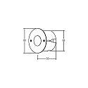 Recessed outdoor LED wall luminaire, IP54, 230V 1.2W 3000K, stainless steel / Acry opal