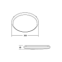 Brumberg Udend�rs wall luminaire MAKIRA � 35CM rund, CCT Switch, slagfast, buet IP65, sort d�mpbar