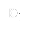 outdoor wall luminaire EYE round, CCT Switch, impact resistant IP65, black matt 