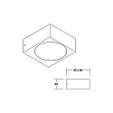 Brumberg V�glampe QUADER IP65, grafit 
