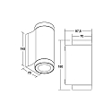 Brumberg Udendørs wall luminaire YLIP up / down, omskiftelig LED IP65, sort 
