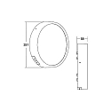 Brumberg Udend�rs wall luminaire EYE rund, slagfast, lateral str�ling IP65, sort mat 