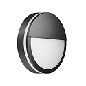 Udend�rs wall luminaire EYE halvrund, slagfast, lateral str�ling IP65, sort mat 