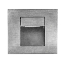 V�gindbygningslampe WALL KIT68 firkantet IP20, aluminum mat d�mpbar
