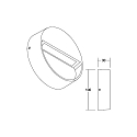 Brumberg wall luminaire round IP65, black, transparent 