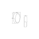 Brumberg Udend�rs wall luminaire COATIS oval, omskiftelig IP65, pulverlakeret, grafit gr� 