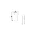 Brumberg Udend�rs wall luminaire COATIS firkantet, h�j, omskiftelig IP65, pulverlakeret, grafit gr� 