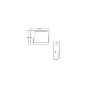 Brumberg Udend�rs wall luminaire COATIS firkantet, omskiftelig IP65, pulverlakeret, grafit gr� 