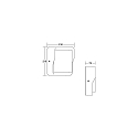 Brumberg Udend�rs wall luminaire COATIS firkantet, omskiftelig IP65, pulverlakeret, grafit gr� 