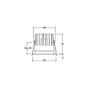 Brumberg recessed luminaire, glossy, black, transparent 9,2W 840lm 4000K 20-40� 20-40� CRI 80-89