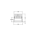 Brumberg Indbygnings loftlampe ALTERO-R rund, direkte IP44, sort, hvid d�mpbar