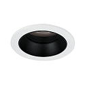 Indbygnings loftlampe ALTERO-R rund, direkte IP44, sort, hvid d�mpbar