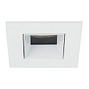 Recessed LED downlight ALTERO, IP44, square, 8.3 x 8.3cm, changeable cover, 500mA, 9.2W 4000K 840lm 33�, structured white