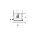 Brumberg recessed luminaire, glossy, transparent, white 9,2W 820lm 3000K 20-40� 20-40� CRI 80-89