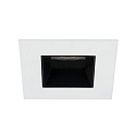 Indbygnings loftlampe ALTERO-S firkantet, direkte IP44, sort, hvid d�mpbar