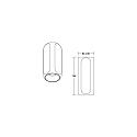Downlight PENCIL MAXI cylindrisk, overflademonteret version IP20, pulverlakeret, hvid d�mpbar