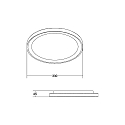 Brumberg downlight SUNNY MINI / 33CM PHASE CCT Switch, dimmable, direct / indirect IP20, black matt dimmable