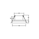 Brumberg Recessed LED downlight TUBIC, IP20, direct / indirect, 350mA, 9.5W / 1.5W 3000K 830/130lm 40�, CRi >90, structured white