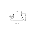 Brumberg Downlight QUIBIC firkantet, indbygget version, direkte / indirekte IP20, sort mat d�mpbar