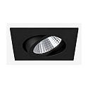 Indbygningslampe IP20, blank, sort, gennemsigtig  7W 740lm 2700K 20-40� 20-40� CRI 80-89