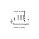 Brumberg Downlight IP54, sort d�mpbar