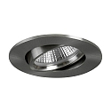 Indbygningslampe INDIWO68-R 350MA P&P rund, svingbar IP20, nikkel mat d�mpbar 6W 530lm 3000K 36� CRI >95