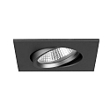 Indbygningslampe INDIWO68-S 350MA P&P firkantet, svingbar, konstant str�m IP20, mat, titan d�mpbar 6W 530lm 3000K 36� CRI >95